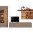 WOHNWAND Kerneiche vollmassiv Eichefarben, Fango - Fango/Eichefarben, Design, Glas/Holz (308/196/24-49cm) - Valnatura