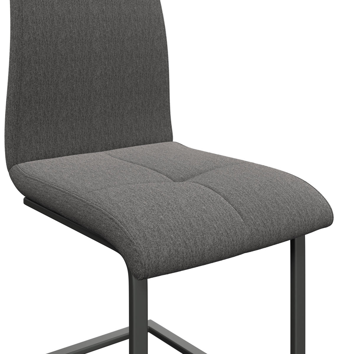 SCHWINGSTUHL   Webstoff  - Schwarz/Grau, MODERN, Holz/Textil (41/102/58cm) - Livetastic
