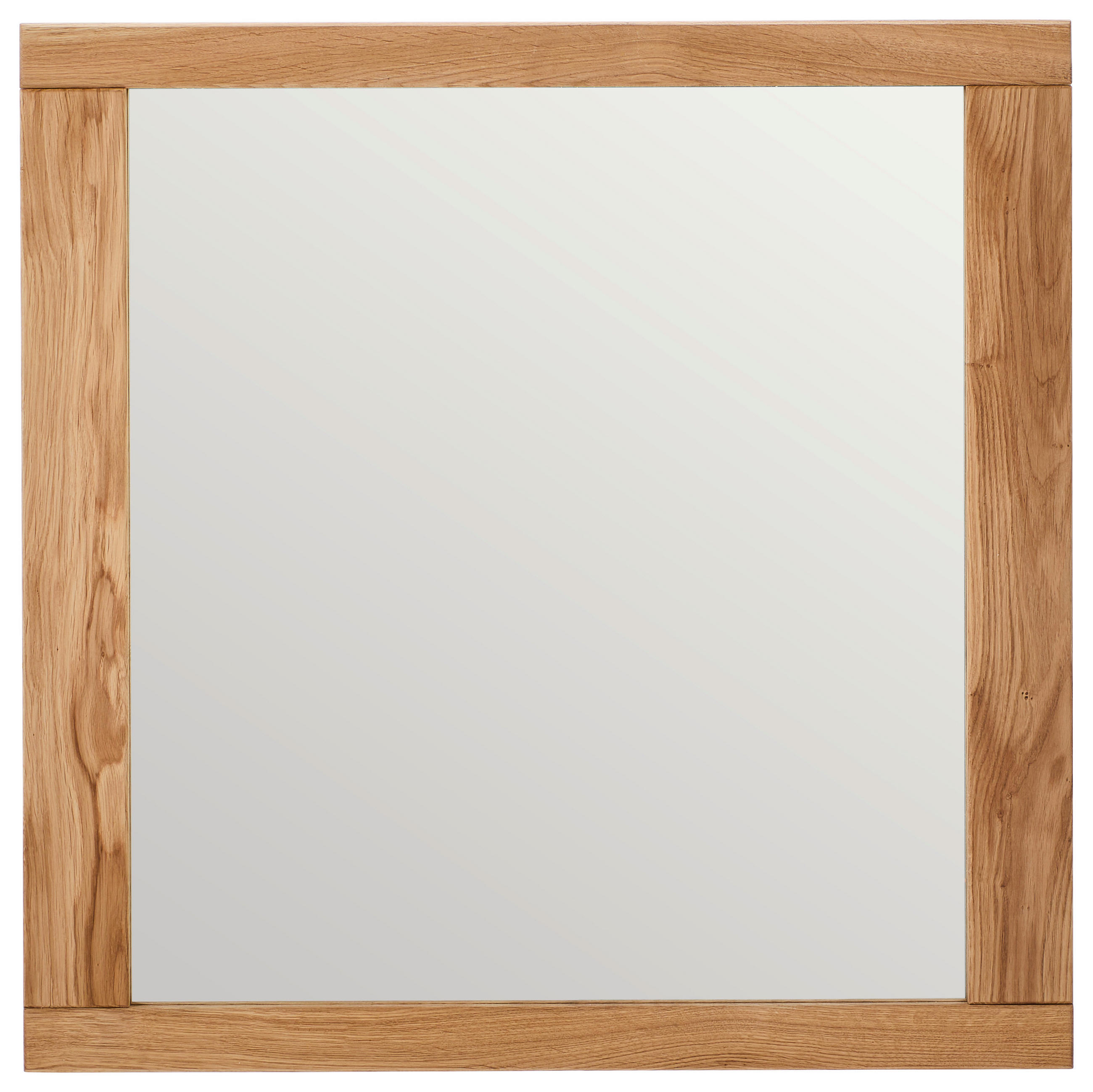 WANDSPIEGEL 80/80/2 cm    in quadratisch  - Eichefarben, KONVENTIONELL, Glas/Holz (80/80/2cm) - Carryhome