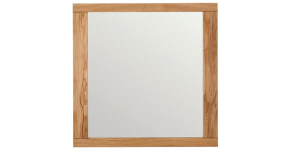WANDSPIEGEL 80/80/2 cm    in quadratisch  - Eichefarben, KONVENTIONELL, Glas/Holz (80/80/2cm) - Carryhome