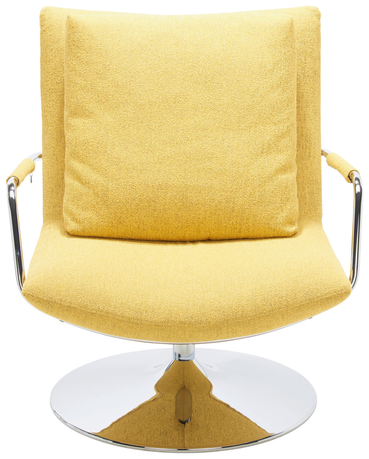 SESSEL in Mikrofaser Gelb  - Gelb, Design, Textil/Metall (73/85/87cm) - Brühl
