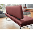 SITZBANK in Metall, Textil Schwarz, Bordeaux  - Bordeaux/Schwarz, Design, Textil/Metall (195/91/65cm) - Dieter Knoll