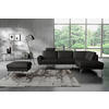 ECKSOFA in Echtleder Schwarz  - Chromfarben/Schwarz, Design, Leder/Metall (273/250cm) - Livetastic