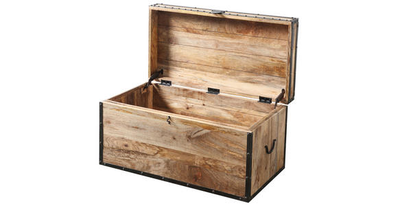 TRUHE - Schwarz/Naturfarben, Natur, Holz/Metall (80/40/40cm) - Landscape