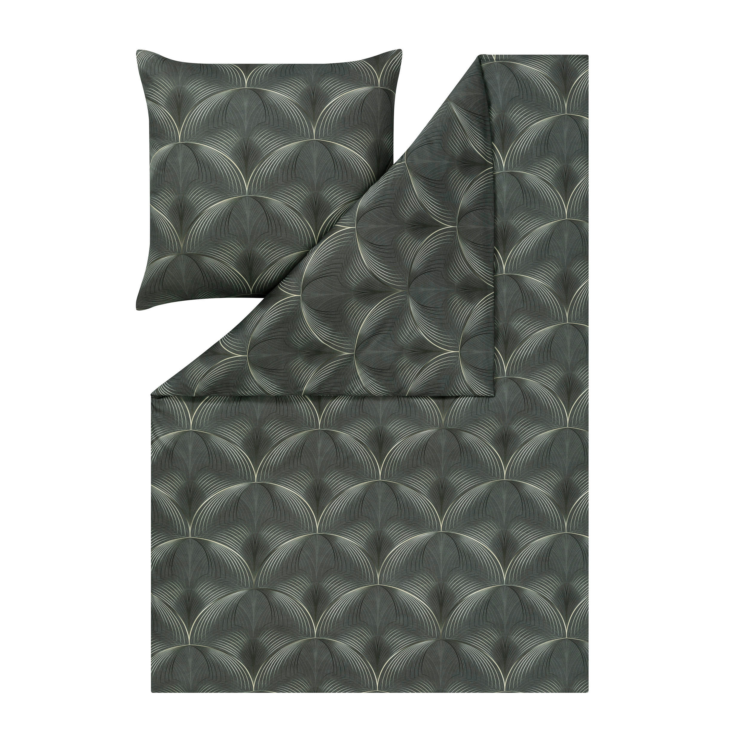 BETTWÄSCHE 2-teilig Atelier Interlock-Jersey 135/200 cm  - Anthrazit, Design, Textil (135/200cm) - Estella