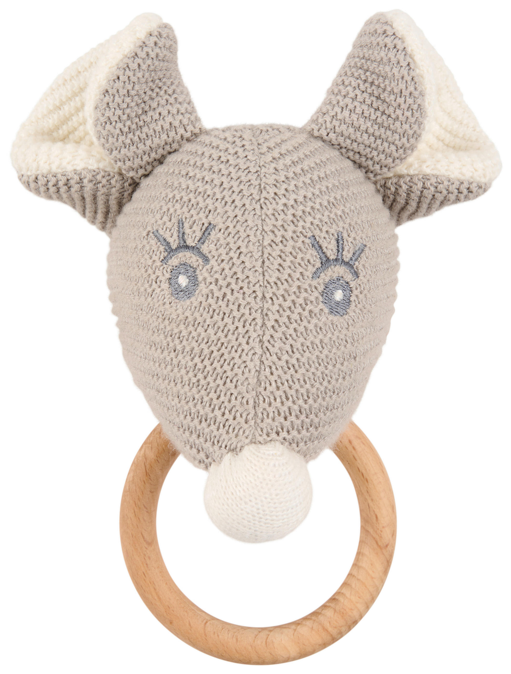 GREIFLING  - Elfenbein/Silberfarben, Natur, Textil (10/10cm) - Avelia