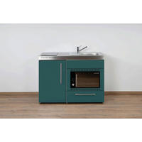 MINIKÜCHE  120/89/60 cm  in Türkis  - Türkis/Edelstahlfarben, Basics, Metall (120/89/60cm)