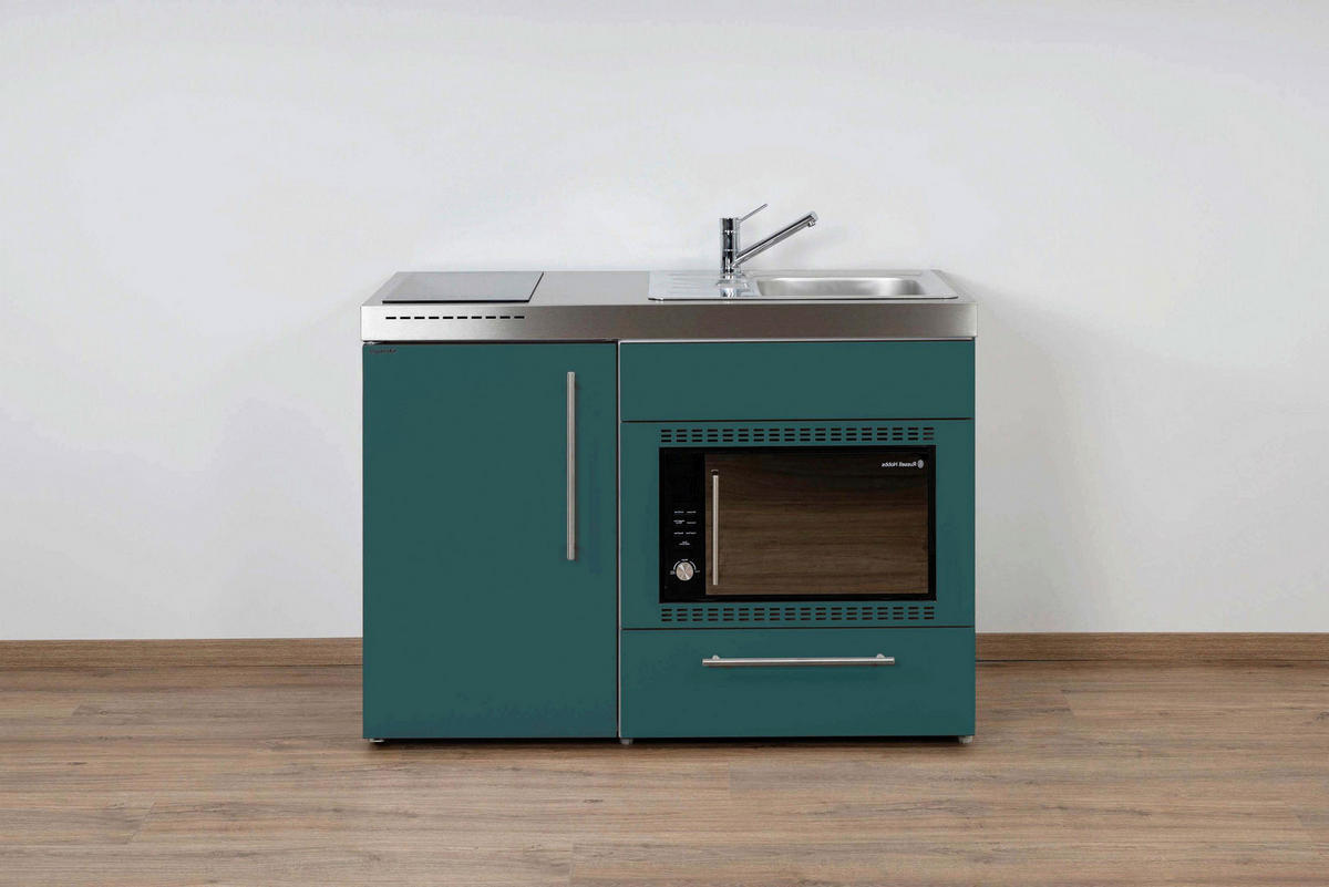 MINIKÜCHE  120/89/60 cm  in Türkis  - Türkis/Edelstahlfarben, Basics, Metall (120/89/60cm)