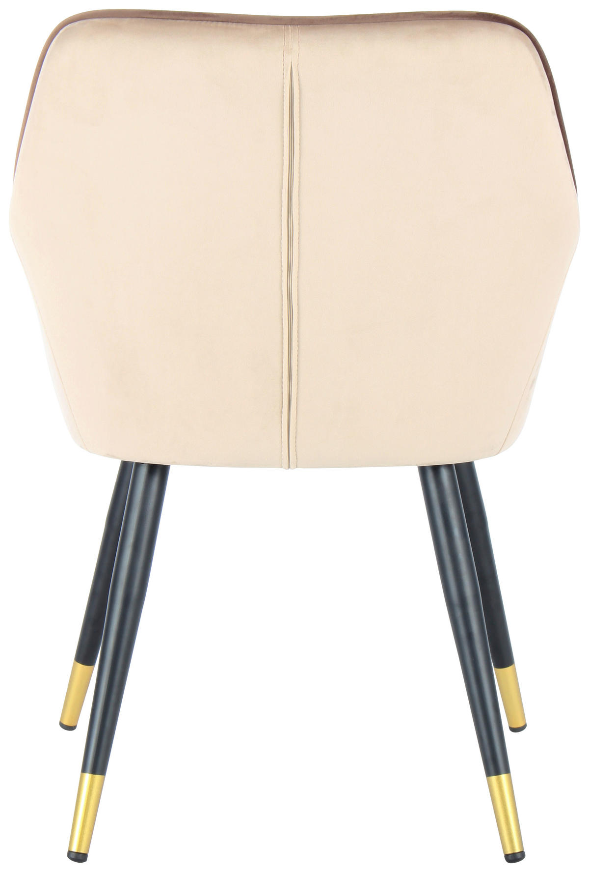 ARMLEHNSTUHL  in Samt  - Beige/Goldfarben, MODERN, Textil/Metall (58,8/86/61cm) - Kayoom