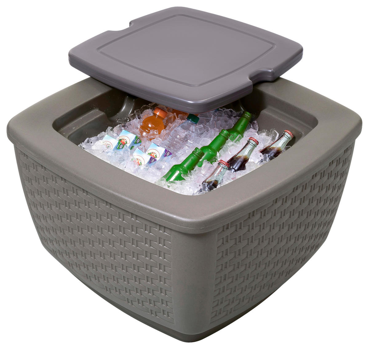 KÜHLBOX Grau  - Grau, KONVENTIONELL, Kunststoff (73,7/45,7/78,7cm) - Ambia Garden