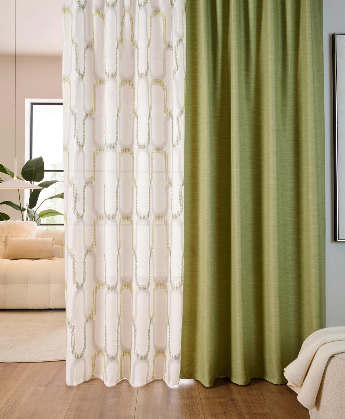 HOTOVÝ ZÁVES, polopriehľadné, 135/245 cm - Konventionell, textil (135/245cm) - Esposa