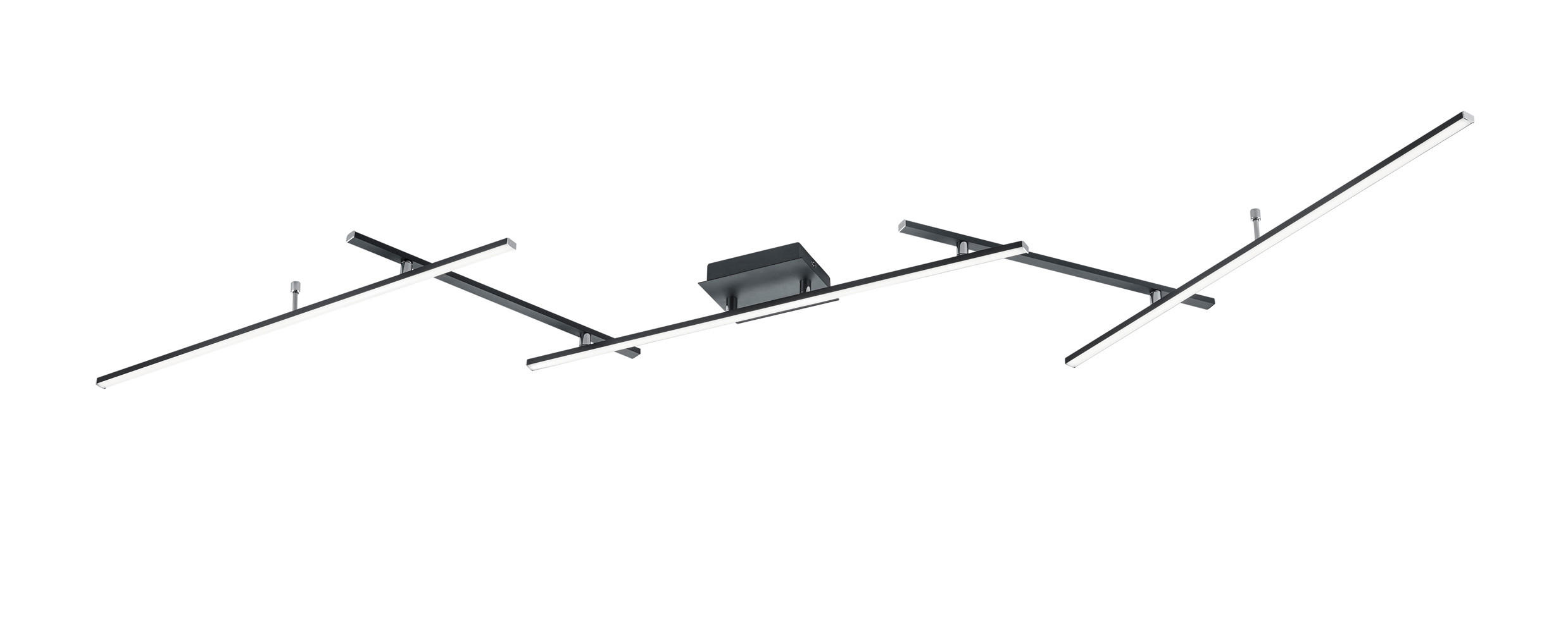 LED-DECKENLEUCHTE Arvin   - Schwarz/Weiß, Design, Kunststoff/Metall (245/8,5/50cm) - Trio Leuchten