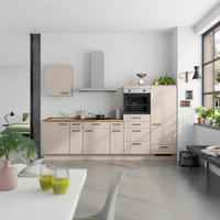 KÜCHENLEERBLOCK Easytouch 300 cm  in Eichefarben, Sandfarben  - Sandfarben/Eichefarben, MODERN, Holzwerkstoff/Metall (300cm) - Nobilia
