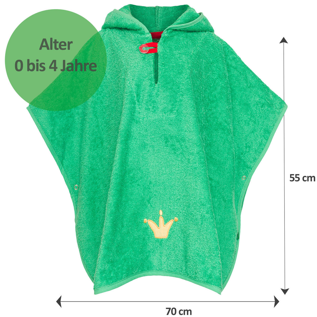 KAPUZENBADETUCH    - Grün, Basics, Textil (70/55cm)