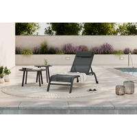 SONNENLIEGE 198/34/87/62 cm  - Grau, MODERN, Textil/Metall (198/34/87/62cm) - Ambia Garden