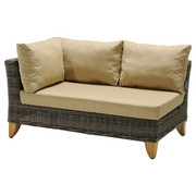 LOUNGEECKTEIL - Taupe/Braun, Design, Holz/Kunststoff (142,6/68,7/88cm) - Ambia Garden