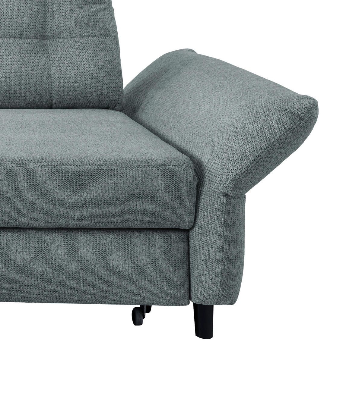 ECKSOFA in Chenille Blau  - Mintgrau/Blau, Modern, Holz/Textil (176/250-280cm) - Livetastic