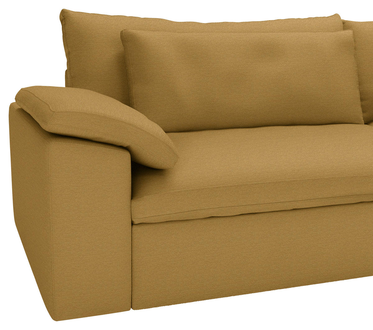 ECKSOFA  Webstoff Currygelb  - Currygelb/Schwarz, Modern, Kunststoff/Textil (306/198cm) - Carryhome
