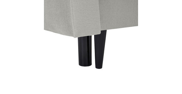 SCHLAFSOFA  in Samt Hellgrau  - Hellgrau/Schwarz, KONVENTIONELL, Holz/Textil (220/95/98cm) - Carryhome