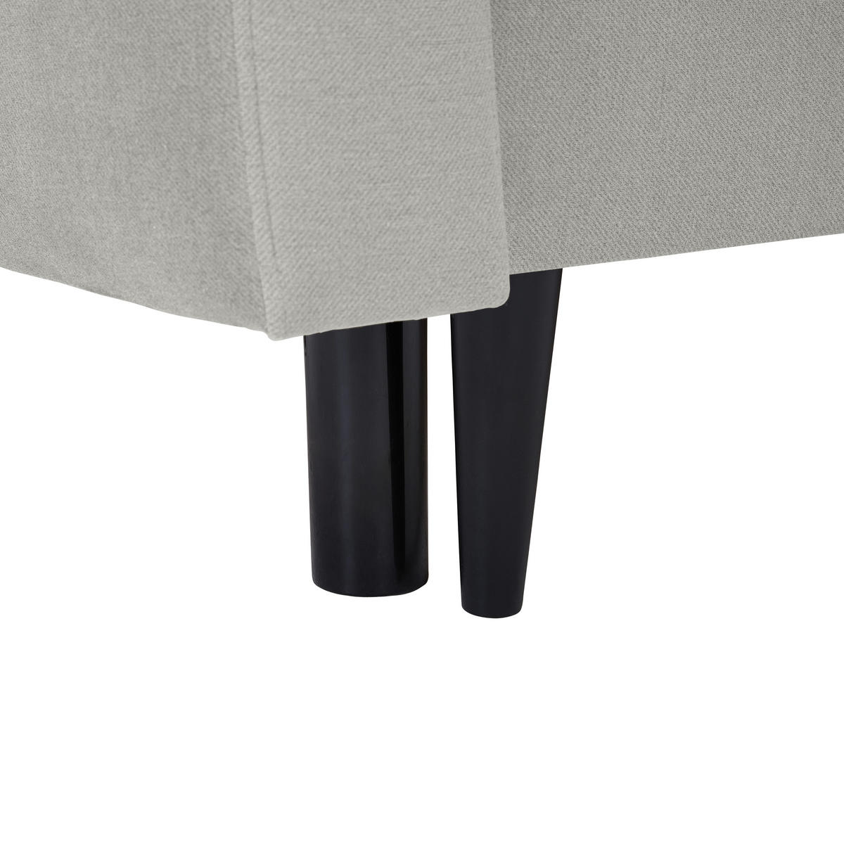 CANAPEA EXTENSIBILĂ textil gri deschis  - gri deschis/negru, Konventionell, lemn/textil (220/95/98cm) - Carryhome