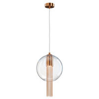 STROPNÍ ZÁVĚSNÉ SVÍTIDLO, 25/47 cm  - průhledné/bronzová, Trend, kov/sklo (25/47cm) - MAYTONI