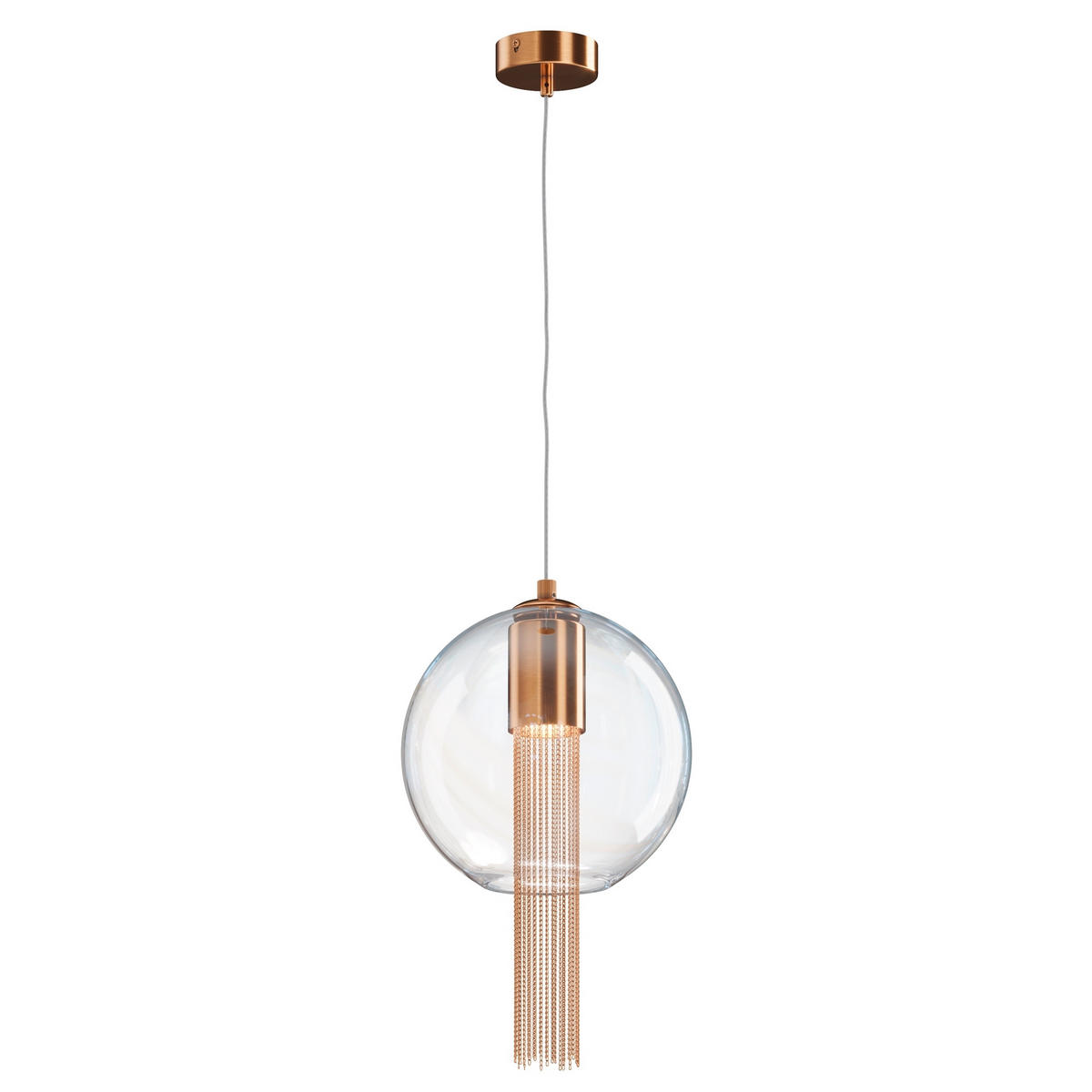 STROPNÍ ZÁVĚSNÉ SVÍTIDLO, 25/47 cm  - průhledné/bronzová, Trend, kov/sklo (25/47cm) - MAYTONI