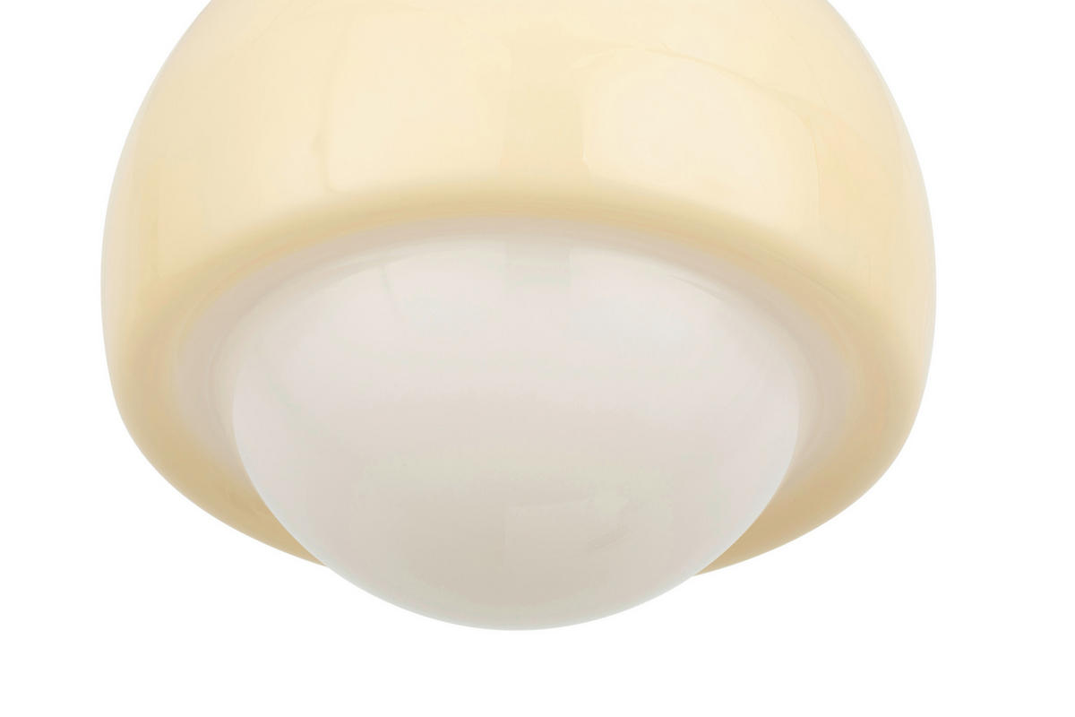 HÄNGELEUCHTE 22,5/120 cm   - Beige, Design, Glas/Metall (22,5/120cm) - Collet's Monde