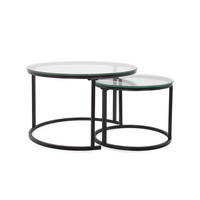 SET KLUB STOLIĆA višebojno, crna, bijela, prozirno  metal, staklo  - bijela/višebojno, Design, staklo/metal (50-70/50-70/38-45cm) - MID.YOU