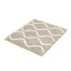 BADTEPPICH Weiß, Beige 55/65 cm  - Beige/Weiß, Basics, Kunststoff/Textil (55/65cm) - Kleine Wolke