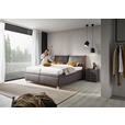 POLSTERBETT Matratze, Lattenrost, Bettkasten 180/200 cm  in Grau  - Chromfarben/Birkefarben, KONVENTIONELL, Holz/Textil (180/200cm) - Dieter Knoll