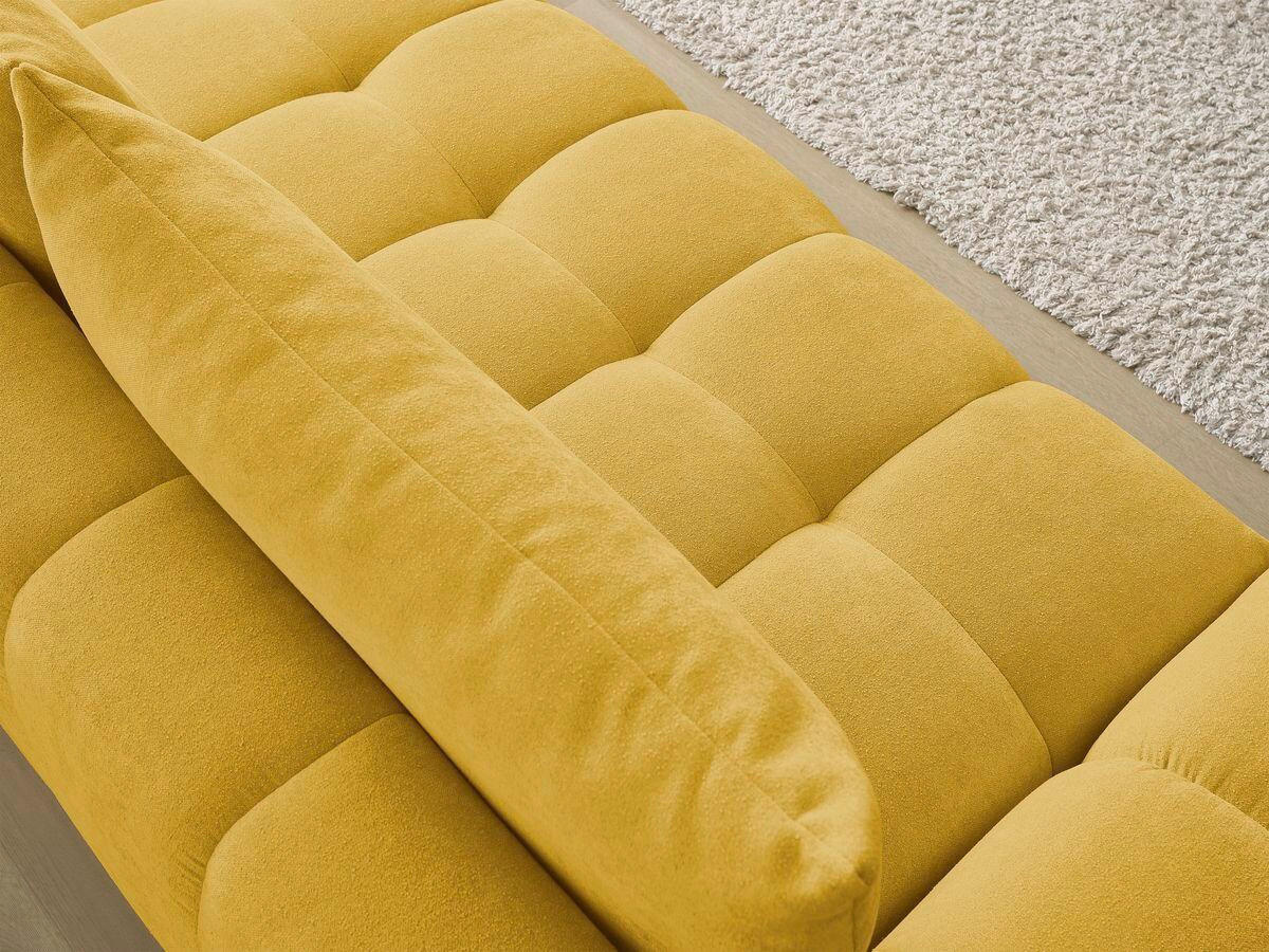 3-SITZER-SOFA EVEREST Struktur Gelb  - Gelb/Schwarz, MODERN, Kunststoff/Textil (278/90/115cm)