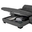 ECKSOFA in Webstoff Dunkelgrau  - Dunkelgrau/Schwarz, Design, Textil/Metall (180/265cm) - Carryhome