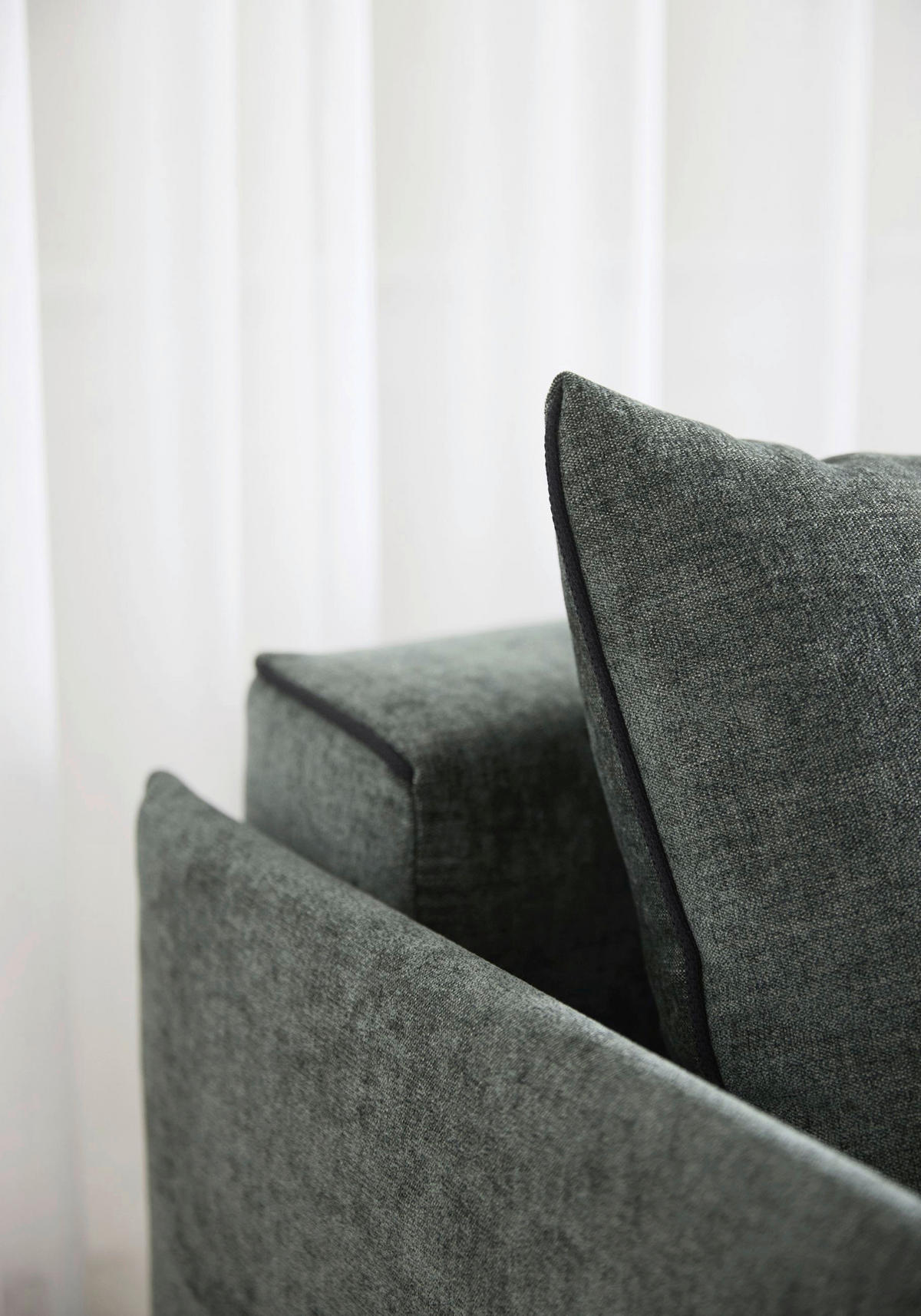 SCHLAFSOFA Flachgewebe Dunkelgrün  - Dunkelgrün/Schwarz, Design, Textil/Metall (150/80/90cm) - Innovation