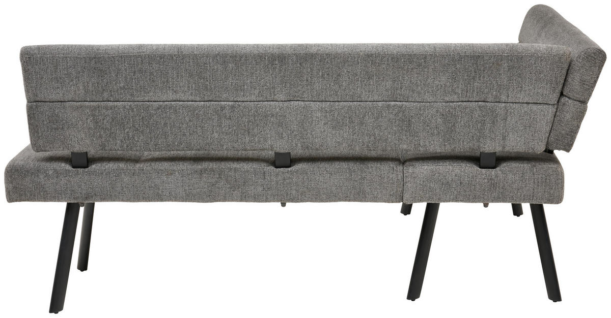 ECKBANK 150/190 cm Webstoff Anthrazit   - Anthrazit/Schwarz, KONVENTIONELL, Textil/Metall (150/190cm) - MID.YOU