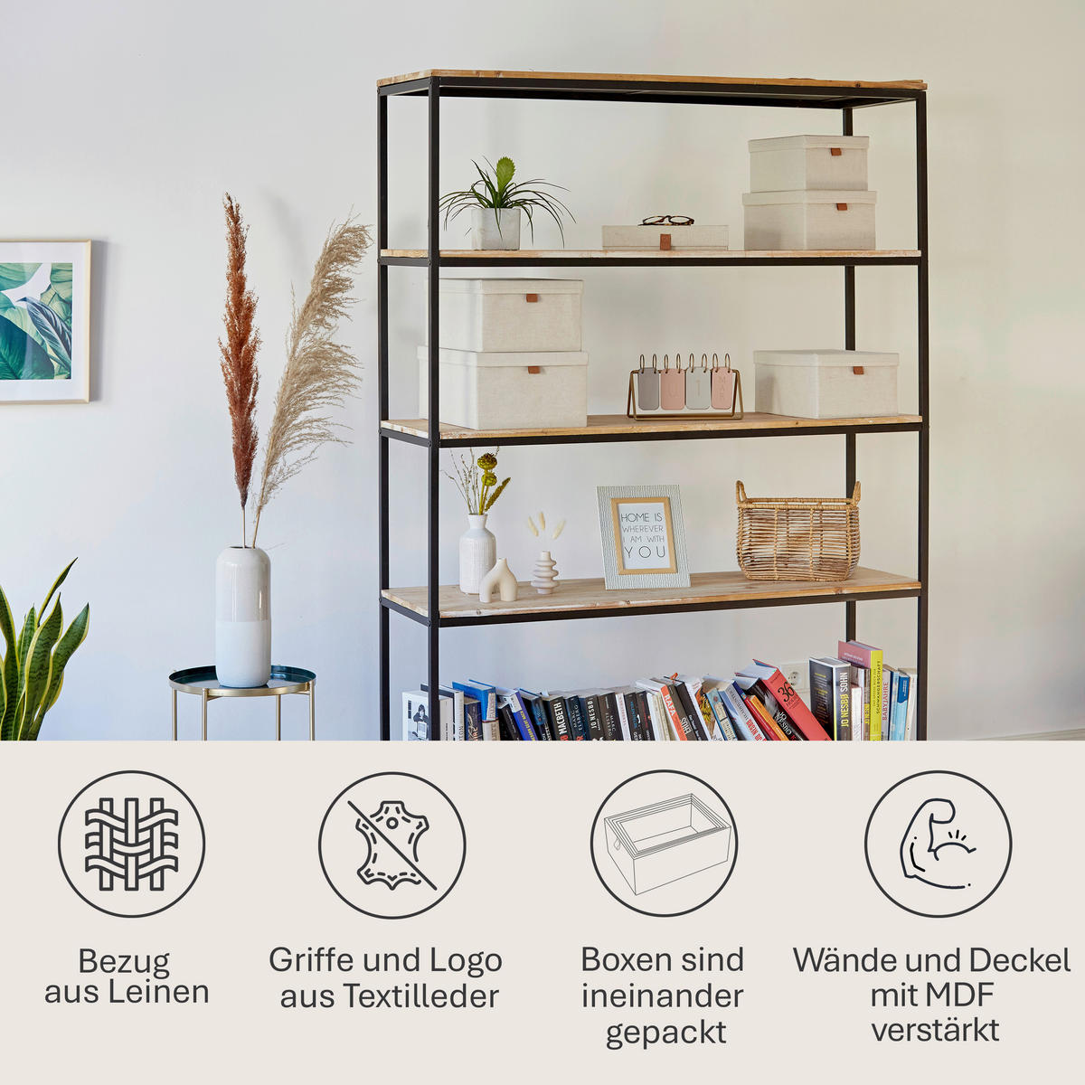 AUFBEWAHRUNGSBOXEN-SET Premium  - Beige, Basics, Textil - Store It