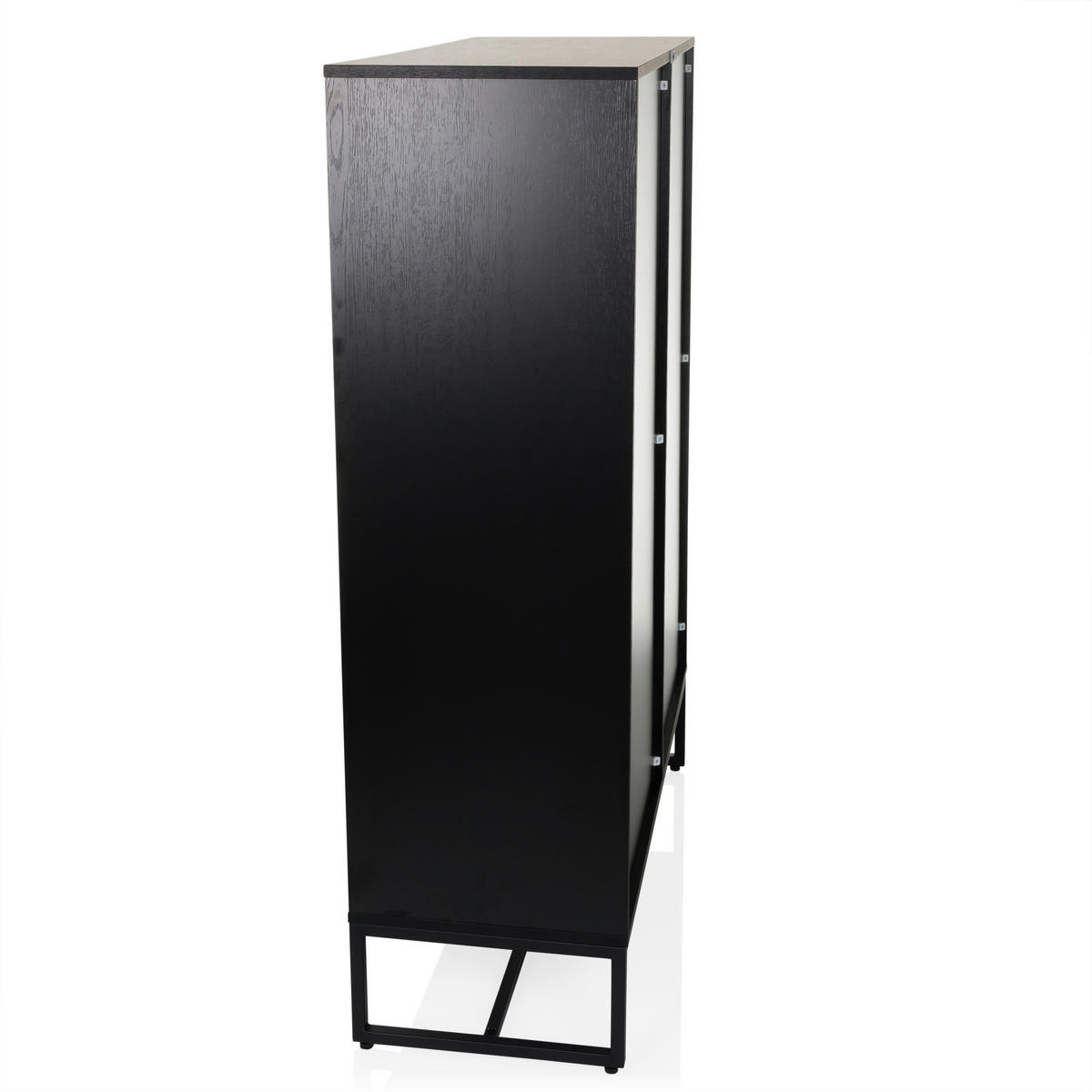 HIGHBOARD  in 100/140/40 cm  - Eichefarben/Schwarz, MODERN, Holzwerkstoff/Metall (100/140/40cm) - MID.YOU
