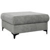 HOCKER Webstoff Grau  - Schwarz/Grau, KONVENTIONELL, Textil/Metall (101/49/66cm) - Stylife