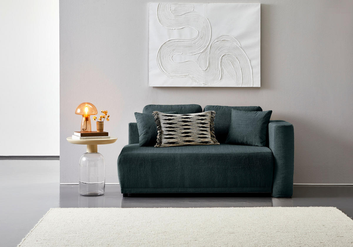CHAISELONGUE in Chenille Dunkelblau  - Schwarz/Dunkelblau, Konventionell, Kunststoff/Textil (171/73/93cm) - MID.YOU