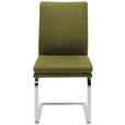 SCHWINGSTUHL  in Stahl Mikrofaser  - Chromfarben/Beige, Design, Textil/Metall (47/100/64cm) - Novel