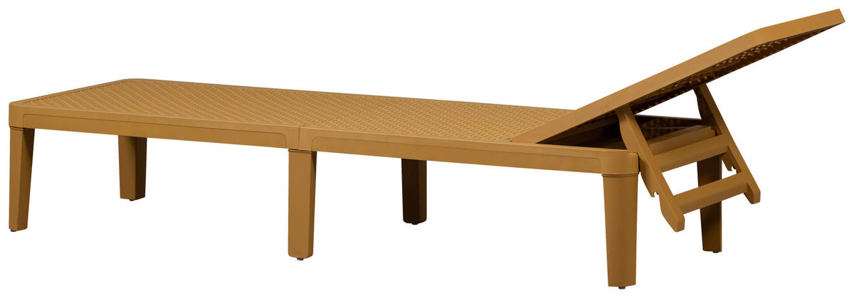 GARTENLIEGE 55/29/191 cm  - Gelb, Design, Kunststoff (55/29/191cm) - Gardenson