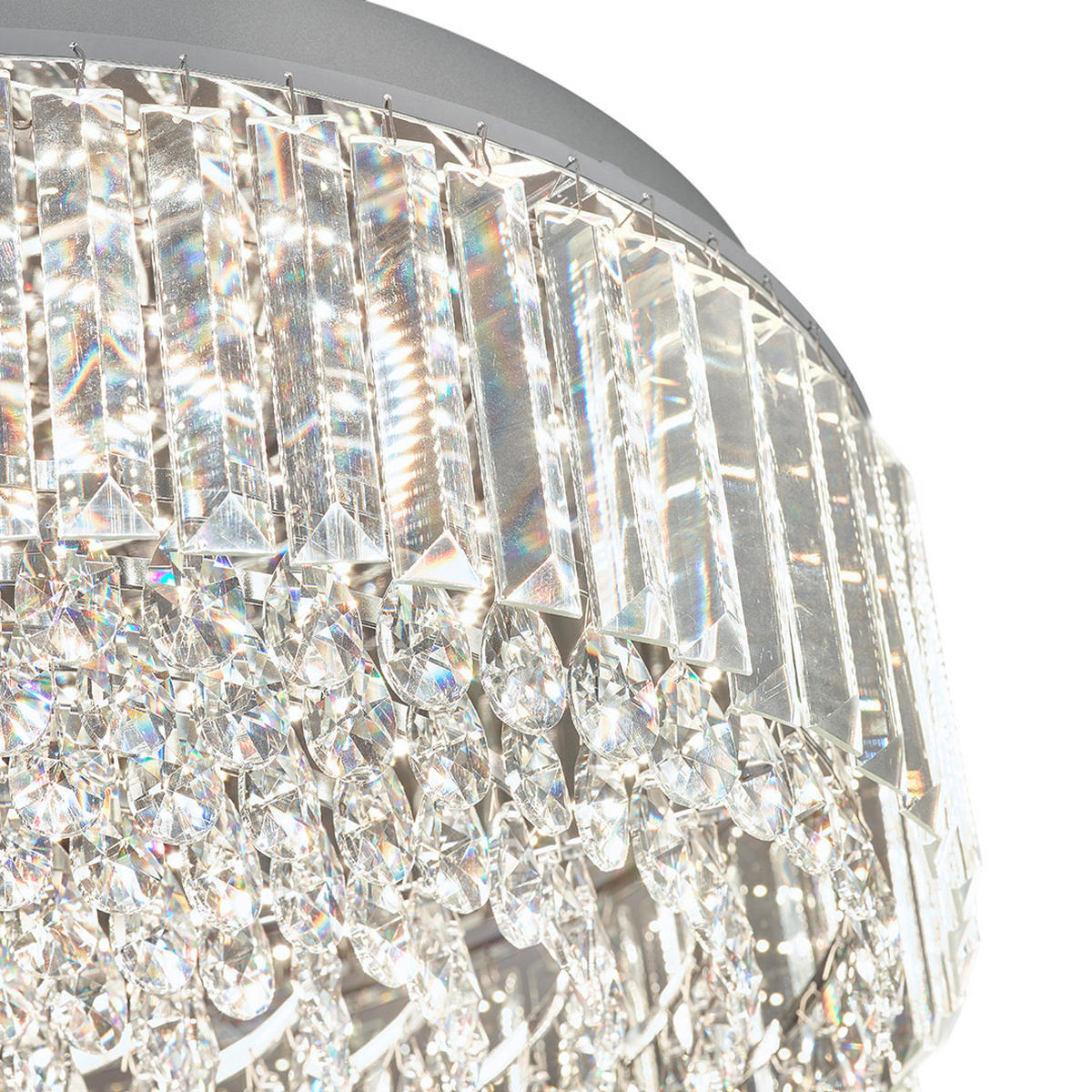 LED-DECKENLEUCHTE Royal 60/15 cm   - Chromfarben, LIFESTYLE, Metall (60/15cm) - Hell