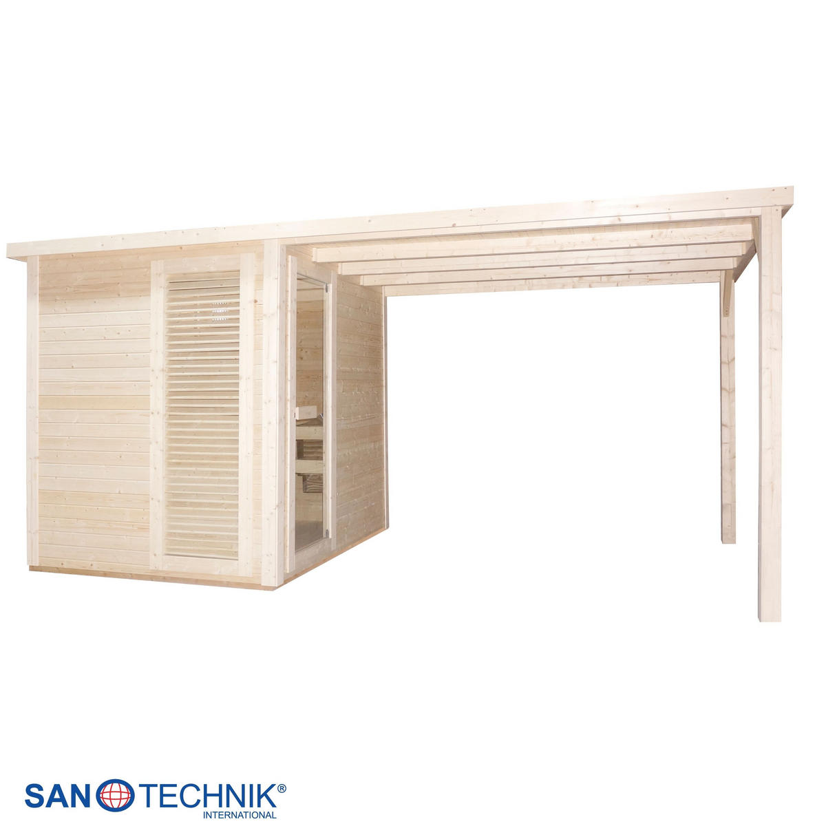 SAUNA für 4-5 Personen Rauma  - Naturfarben, KONVENTIONELL, Holz (460/230/219,5cm) - Sanotechnik