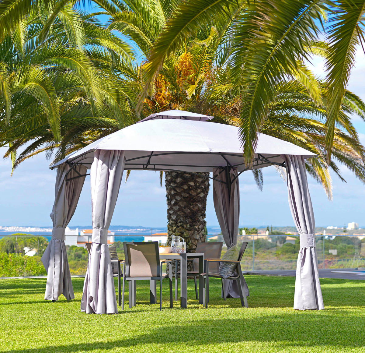 PAVILJON - siva/antracit, Osnovno, tekstil/metal (400/270/300cm) - Ambia Garden