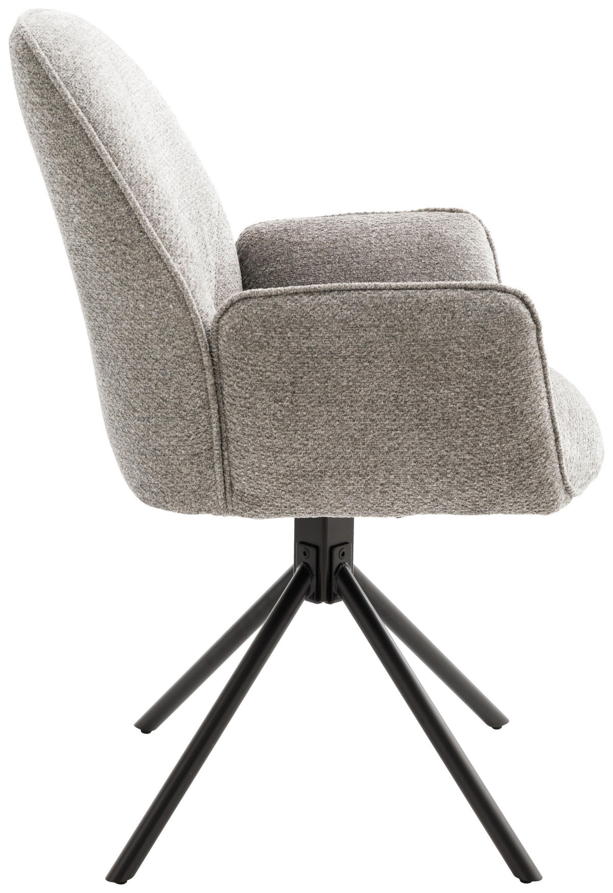 ARMLEHNSTUHL  in Eisen Struktur  - Schwarz/Grau, Design, Textil/Metall (59/88/63cm) - Carryhome