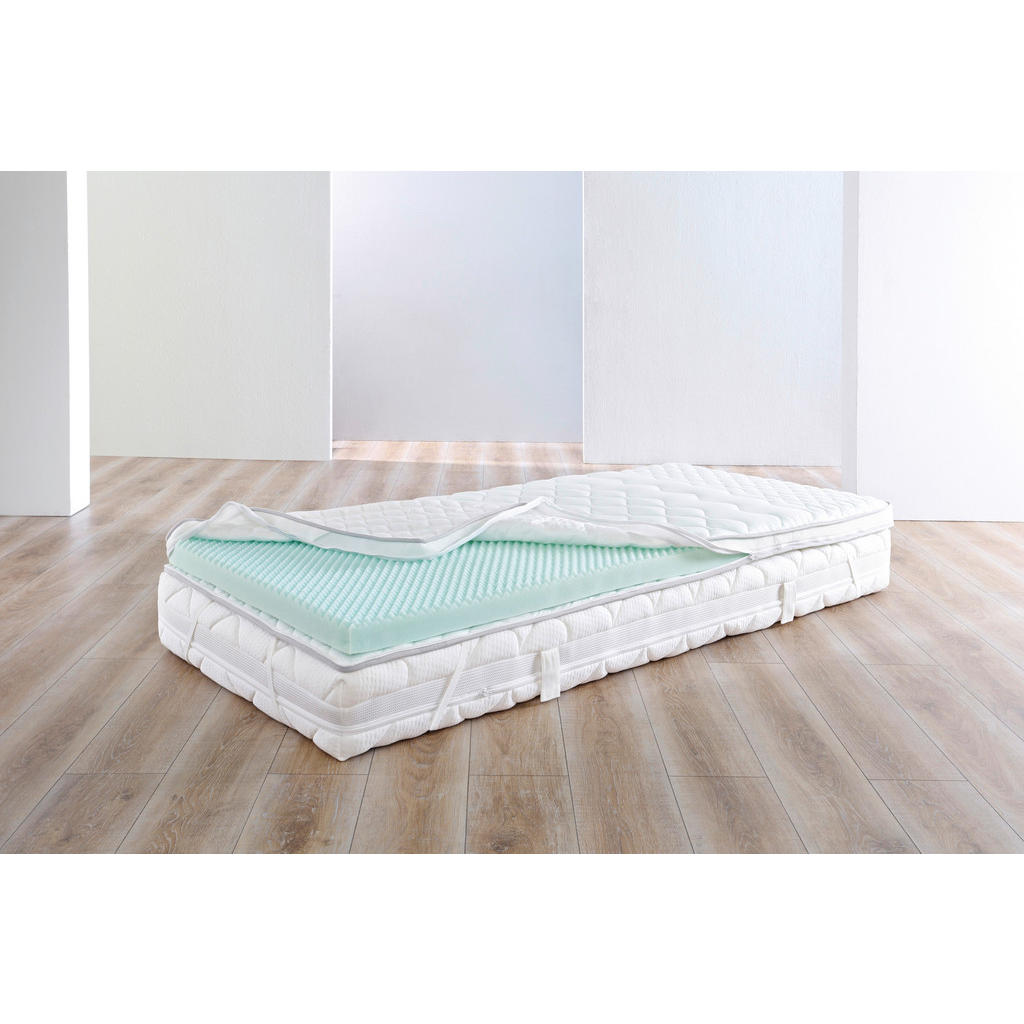 Thumbnail - Modante Topper, Weiß, Textil, H4, Füllung: Polyester, 80x200 cm, Oeko-Tex® Standard 100, Härtegradauswahl, Bezug abnehmb...