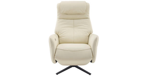 MASSAGESESSEL Echtleder Lederlook Beige - Beige, Design, Leder/Textil (77/113/90cm) - Xora