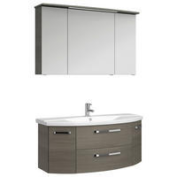 BADEZIMMER 3-teilig  in 120,5 cm  - Chromfarben/Graphitfarben, MODERN, Glas/Keramik (120,5cm) - Sadena