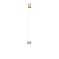 LAMPĂ SUSPENDATĂ CU LED 10/10/180 cm  - nisipiu, Design, metal (10/10/180cm)