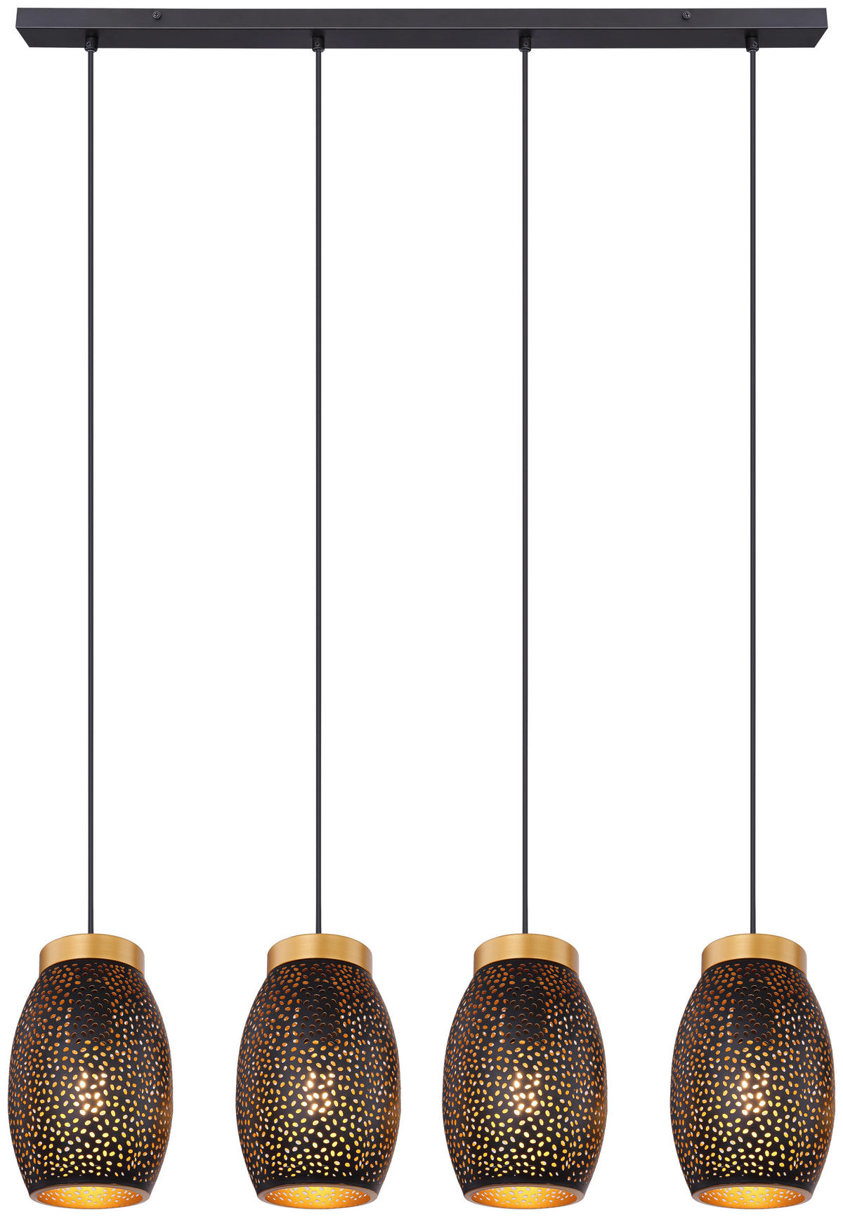 VISEČA SVETILKA  Narri   90/15/120 cm        40 W E27 - zlate barve/črna, Basics, kovina (90/15/120cm) - Globo