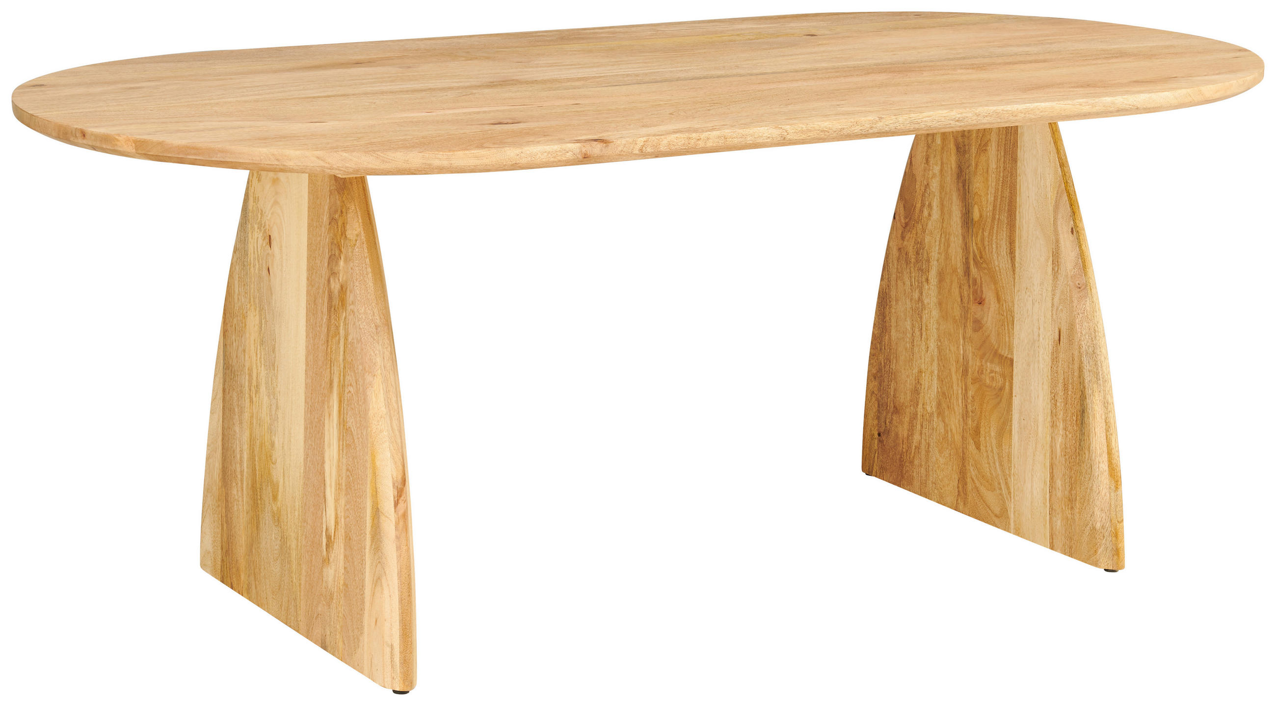 ESSTISCH Mangoholz vollmassiv oval Naturfarben  - Naturfarben, MODERN, Holz (200/76/100cm) - MID.YOU